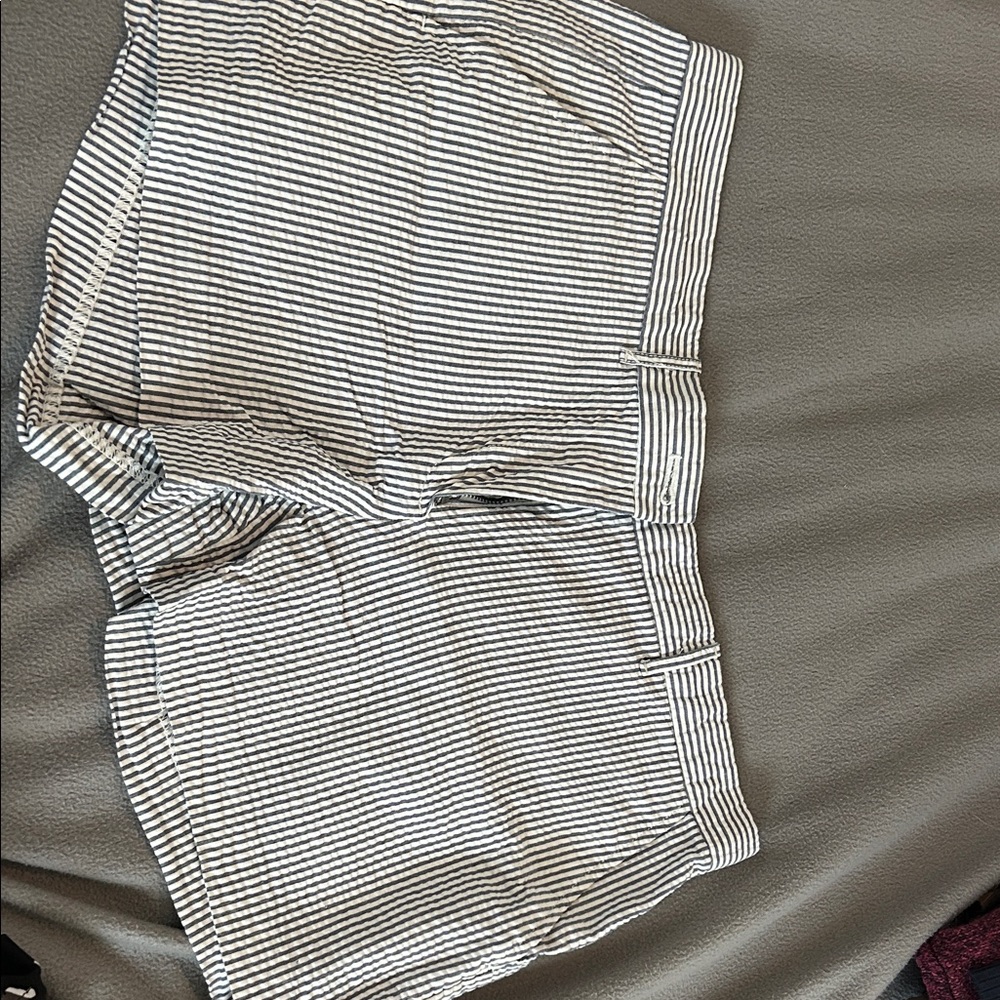 Striped Blue and White Shorts